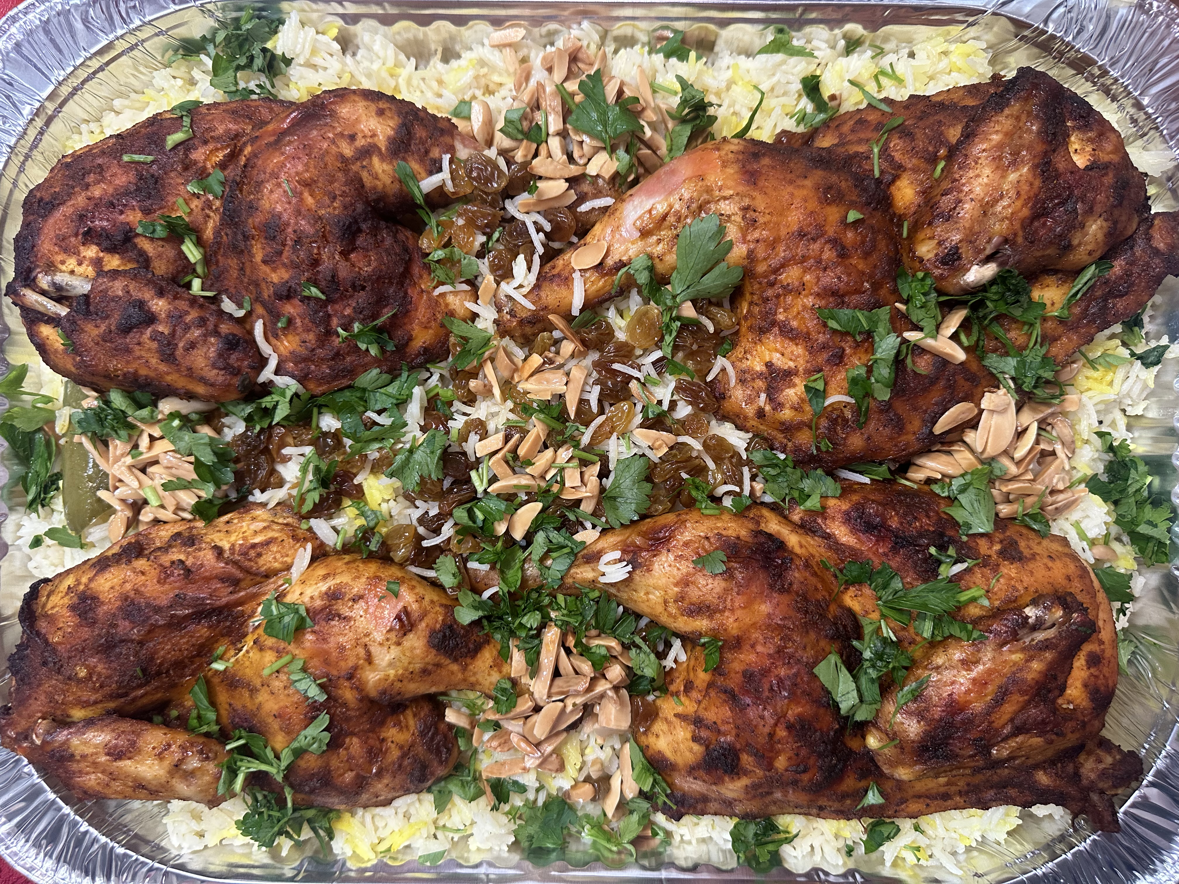 Chicken mansaf platter
