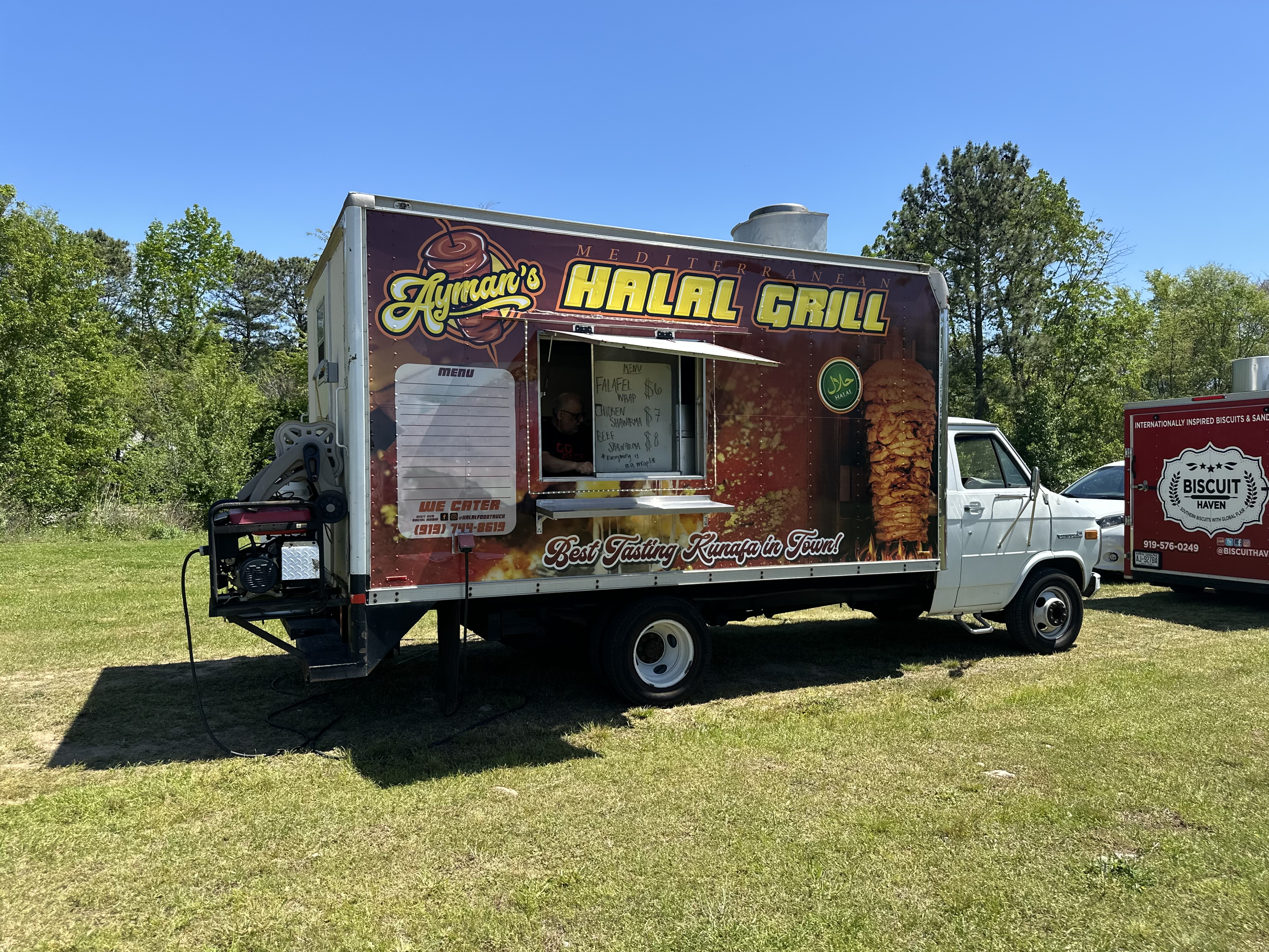 Ayman's Halal Grill food truck on Hillsborough Street, Raleigh NC