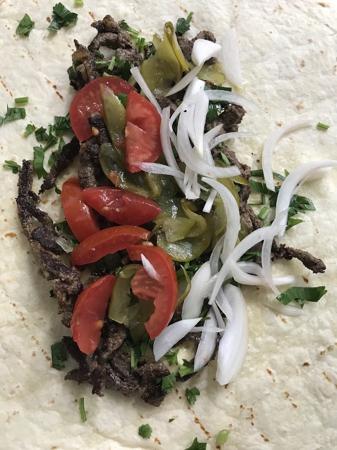 Beef shawarma wrap